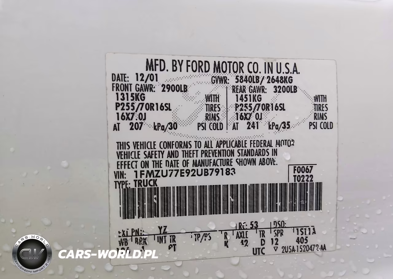 2002 Ford Explorer Sport Trac VIN:1FMZU77E92UB79183 - 9