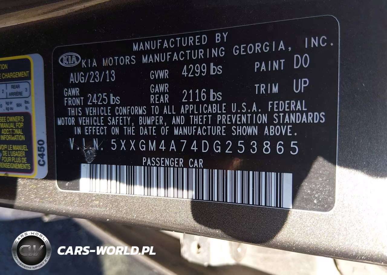 2013 Kia Optima Lx VIN:5XXGM4A74DG253865 - 9