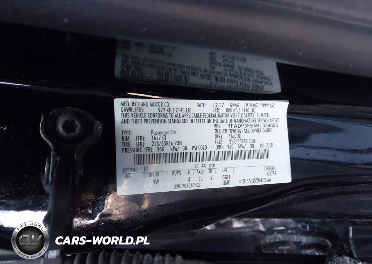 2017 Ford Focus Se VIN:1FADP3FE5HL339855 - 9