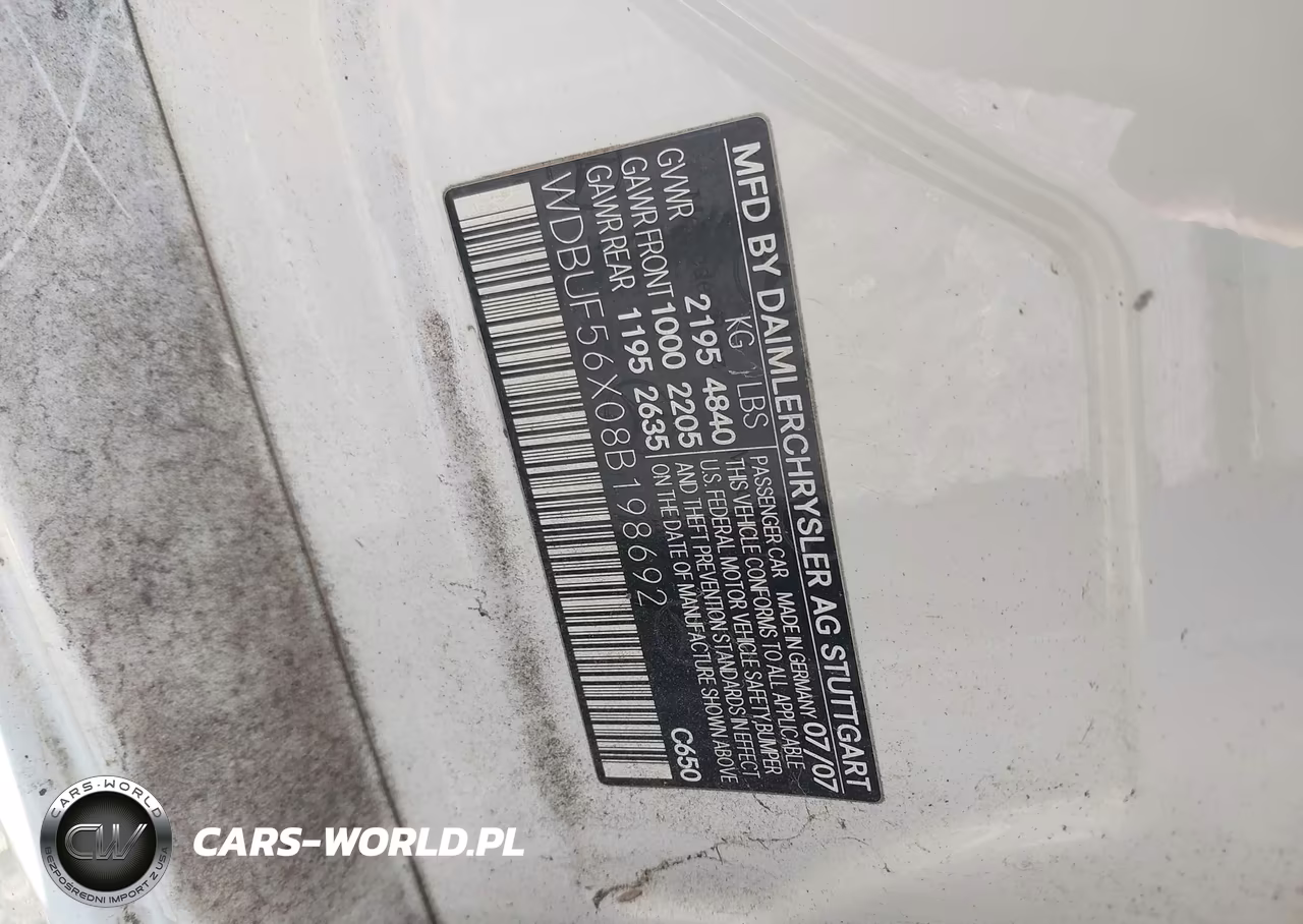 2008 Mercedes-Benz E 350 VIN:WDBUF56X08B198692 - 9