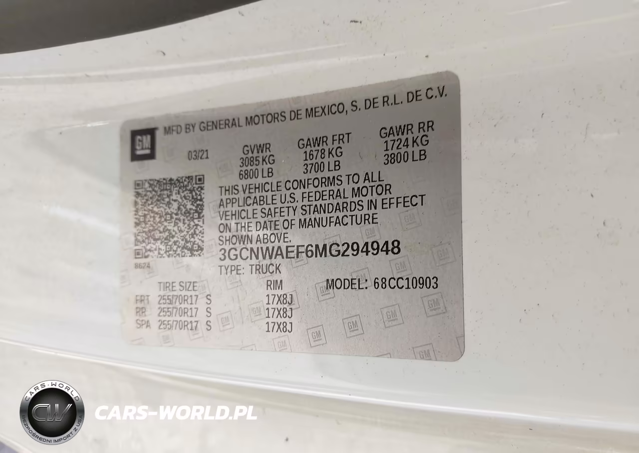 2021 Chevrolet Silverado 1500 2Wd Long Bed Wt VIN:3GCNWAEF6MG294948 - 9