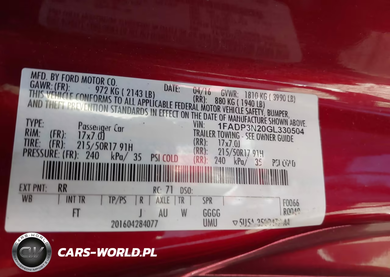 2016 Ford Focus Titanium VIN:1FADP3N20GL330504 - 9