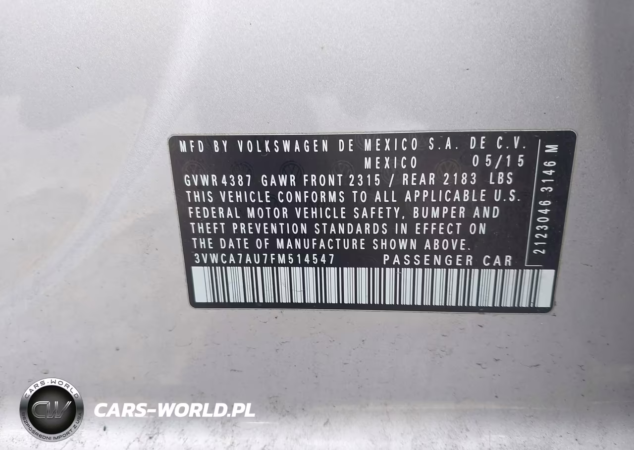 2015 Volkswagen Golf Sportwagen Tdi S 4-Door VIN:3VWCA7AU7FM514547 - 9