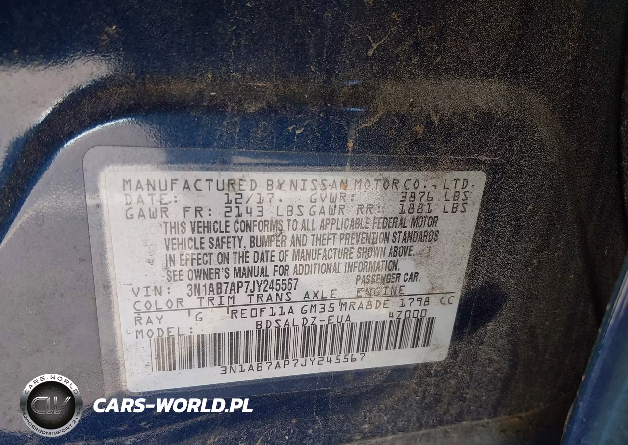 2018 Nissan Sentra Sv VIN:3N1AB7AP7JY245567 - 9