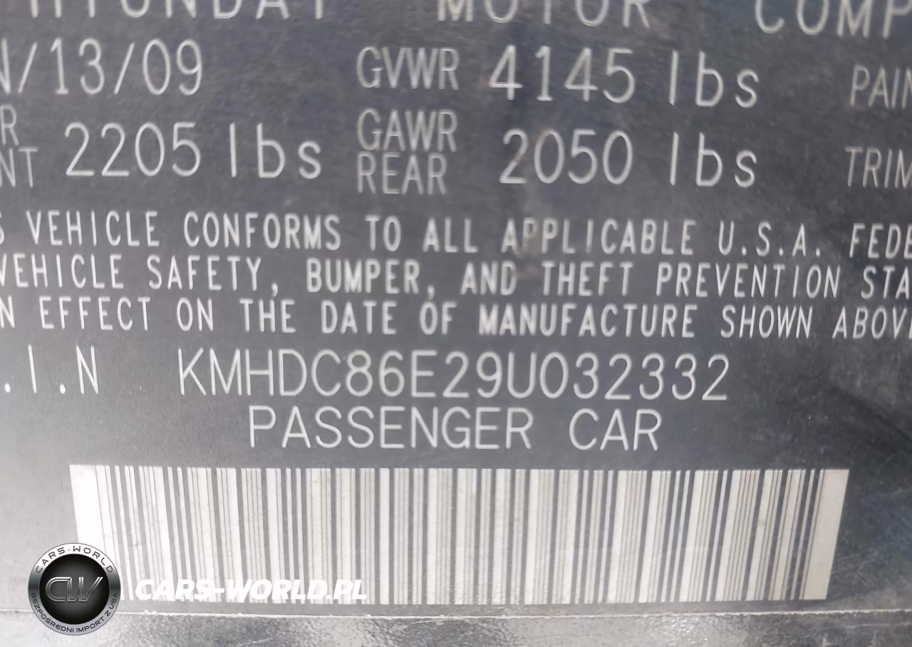 2009 Hyundai Elantra Touring VIN:KMHDC86E29U032332 - 9