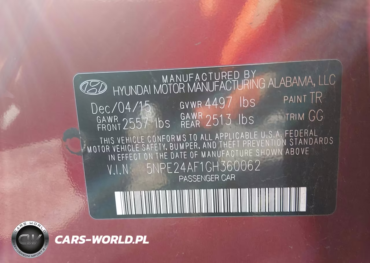 2016 Hyundai Sonata Se VIN:5NPE24AF1GH360062 - 9