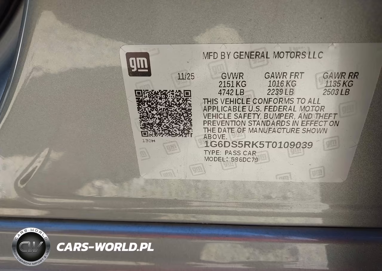 2026 Cadillac Ct5 Premium Luxury Rwd VIN:1G6DS5RK5T0109039 - 9