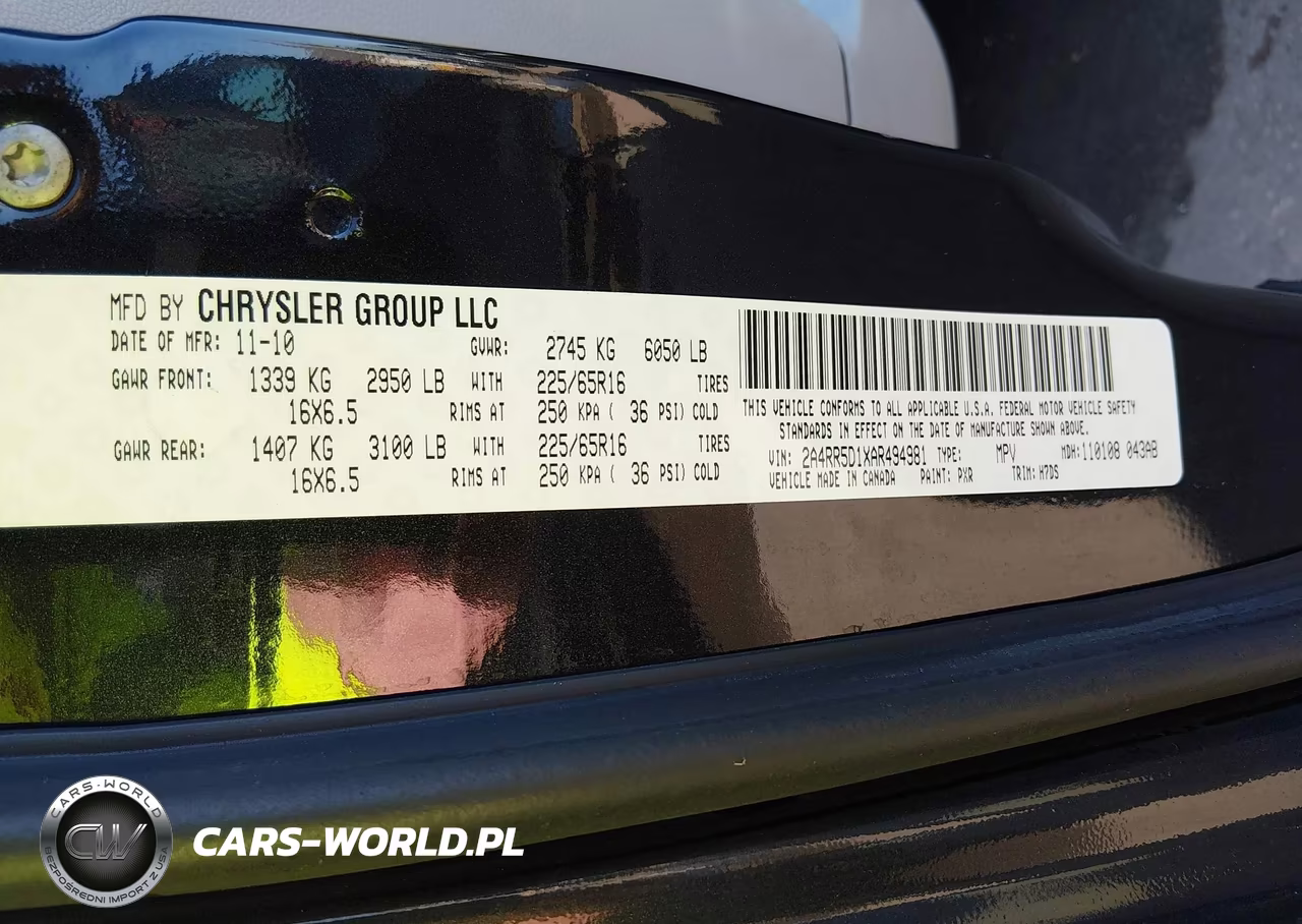 2010 Chrysler Town & Country Touring VIN:2A4RR5D1XAR494981 - 9