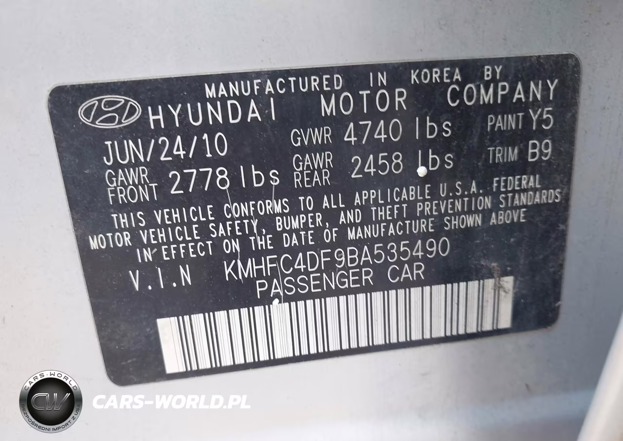 2011 Hyundai Azera Limited VIN:KMHFC4DF9BA535490 - 9