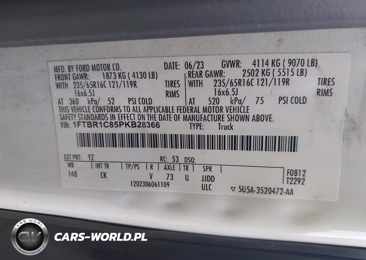 2023 Ford Transit-250 VIN:1FTBR1C85PKB28366 - 9