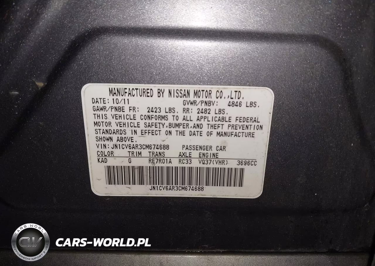 2012 Infiniti G37X VIN:JN1CV6AR3CM674688 - 9