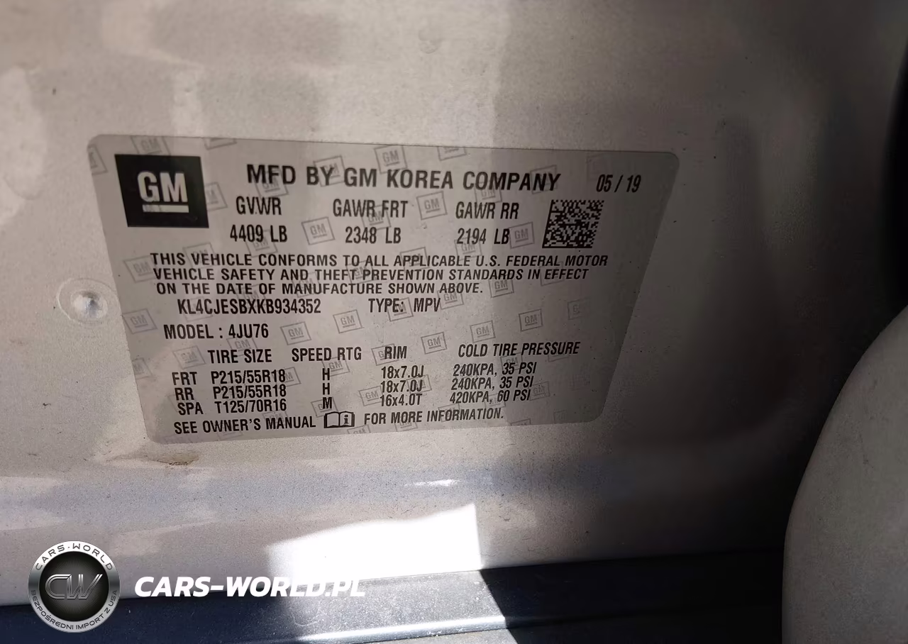 2019 Buick Encore Awd Preferred VIN:KL4CJESBXKB934352 - 9