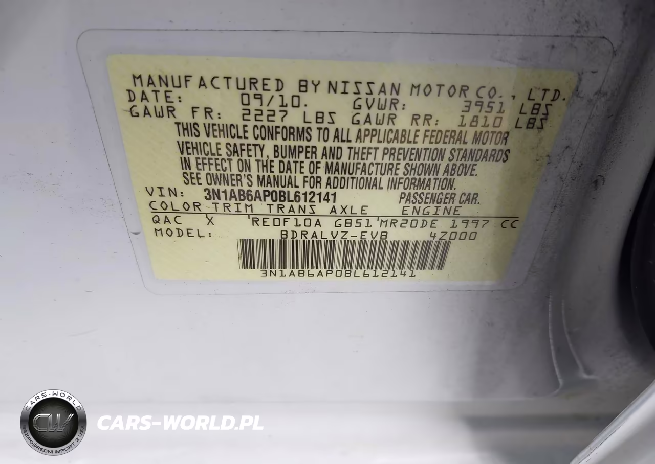 2011 Nissan Sentra 2.0Sl VIN:3N1AB6AP0BL612141 - 9