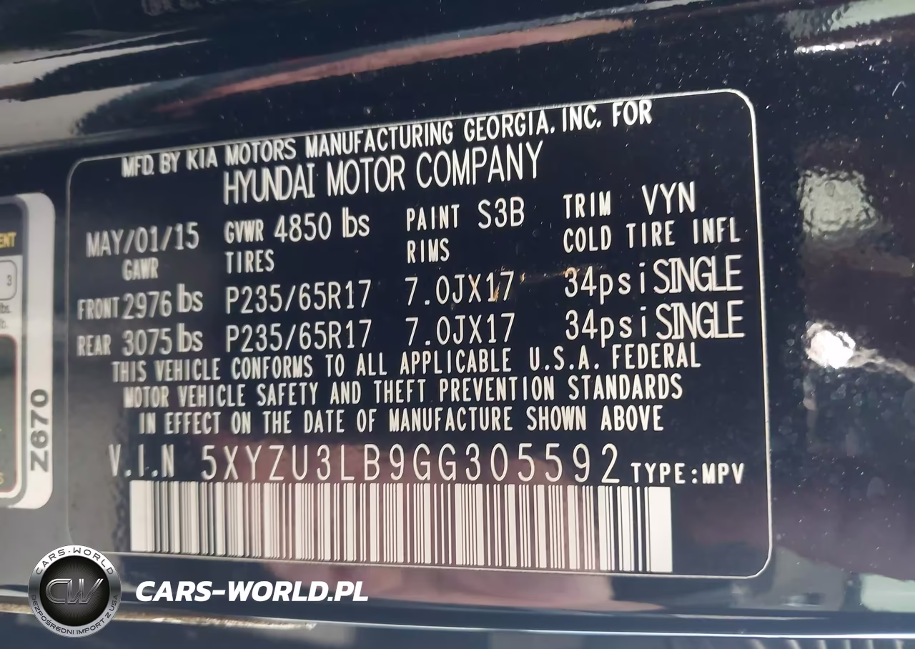 2016 Hyundai Santa Fe Sport 2.4L VIN:5XYZU3LB9GG305592 - 9