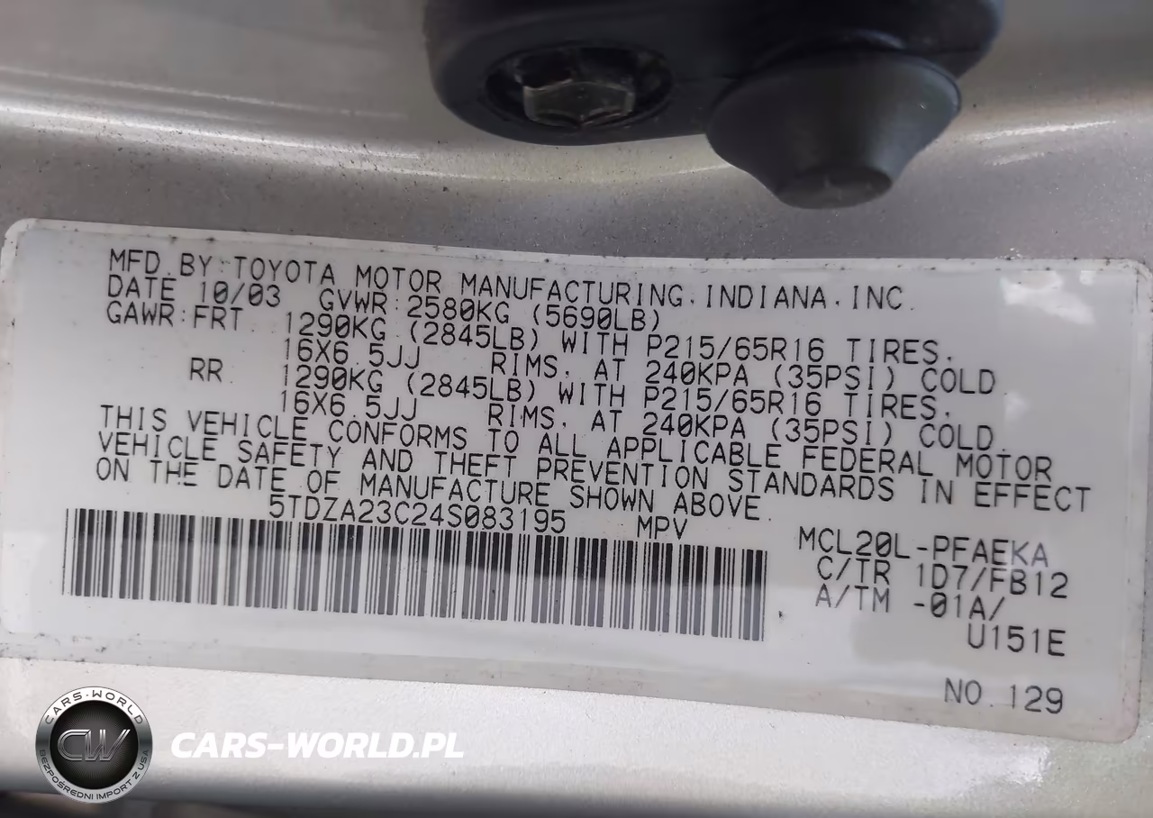 2004 Toyota Sienna Le VIN:5TDZA23C24S083195 - 9