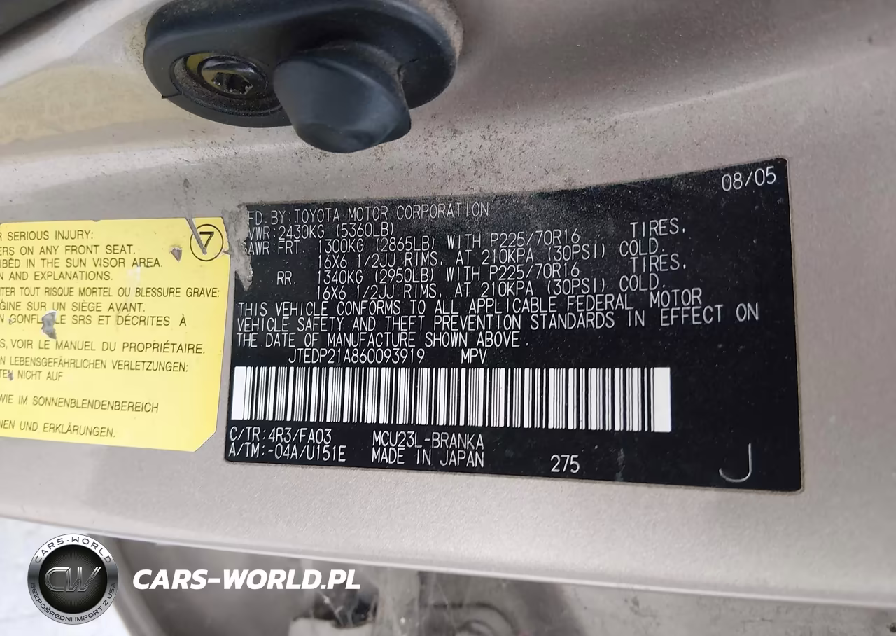 2006 Toyota Highlander V6 VIN:JTEDP21A860093919 - 9