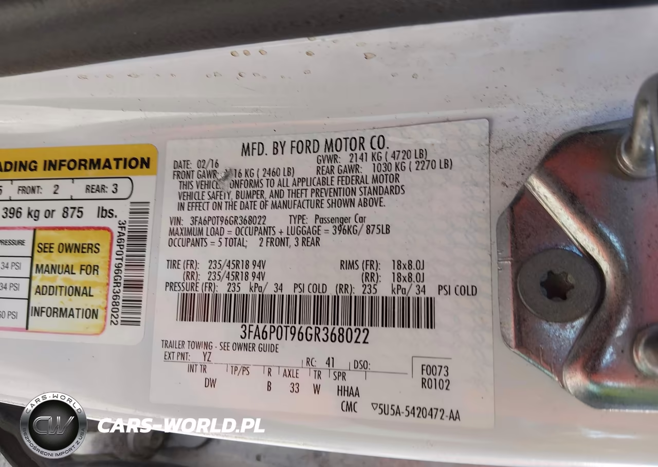 2016 Ford Fusion Se VIN:3FA6P0T96GR368022 - 9
