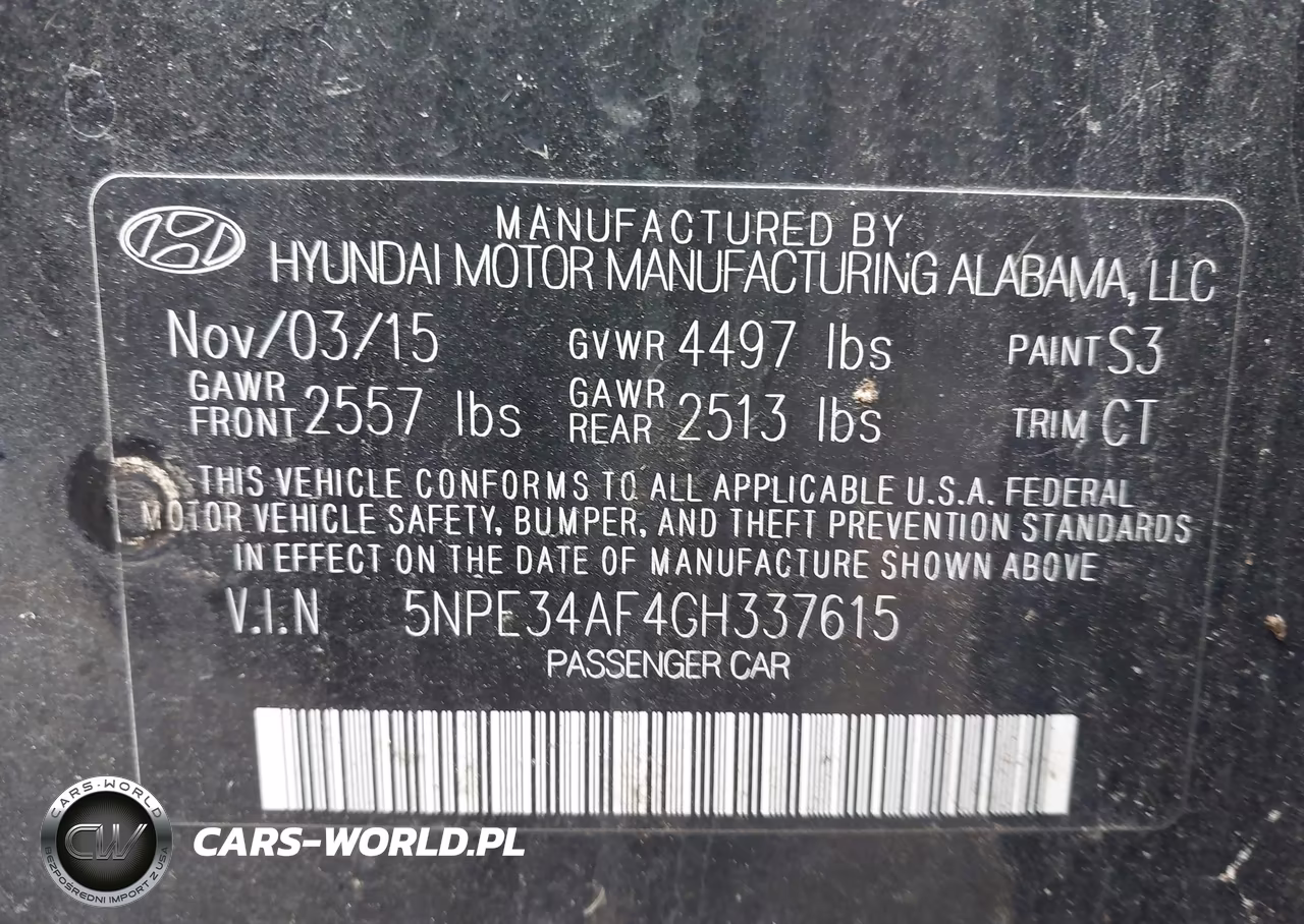 2016 Hyundai Sonata Sport VIN:5NPE34AF4GH337615 - 9