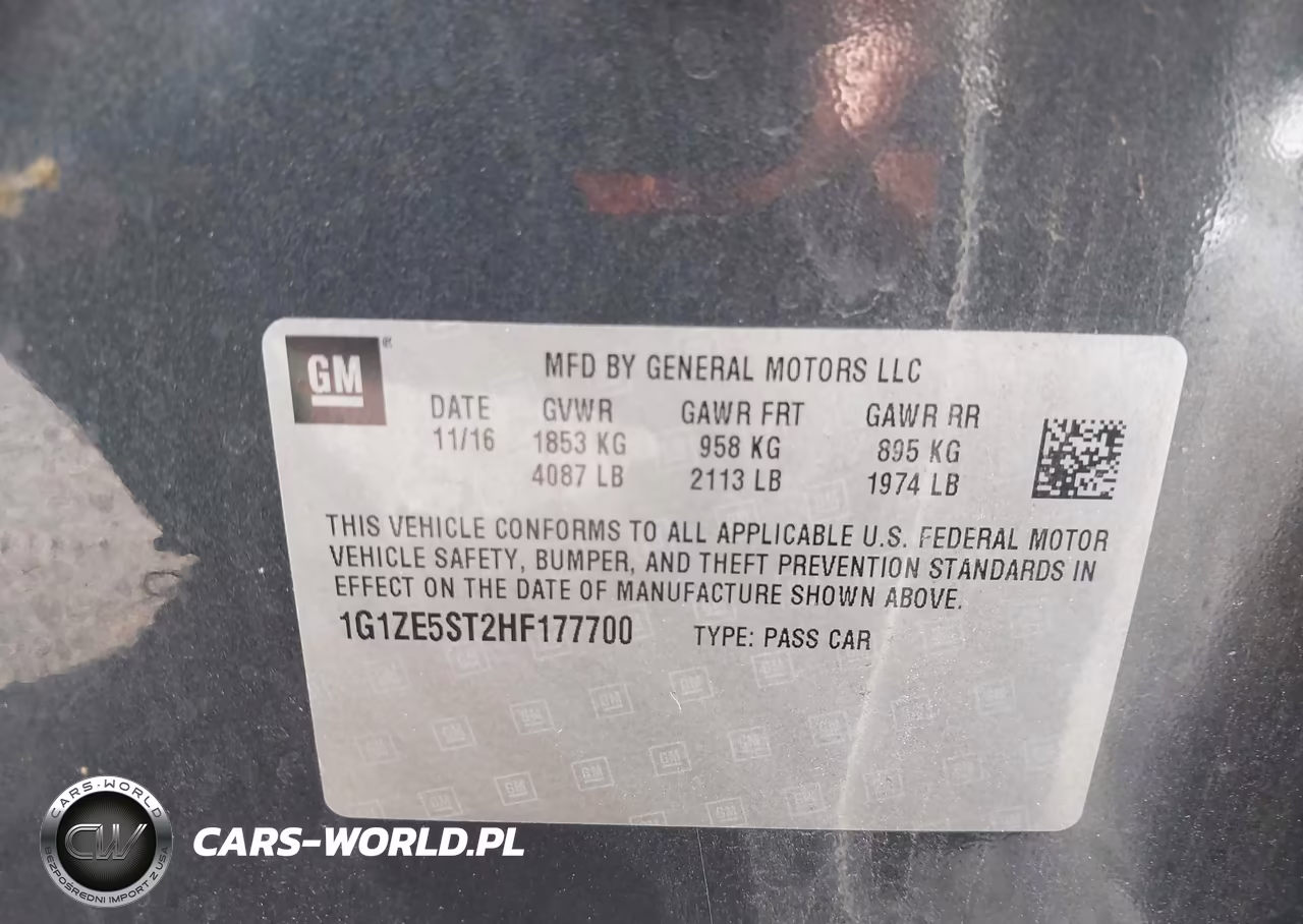 CHEVROLET MALIBU VIN:1G1ZE5ST2HF177700 - 9