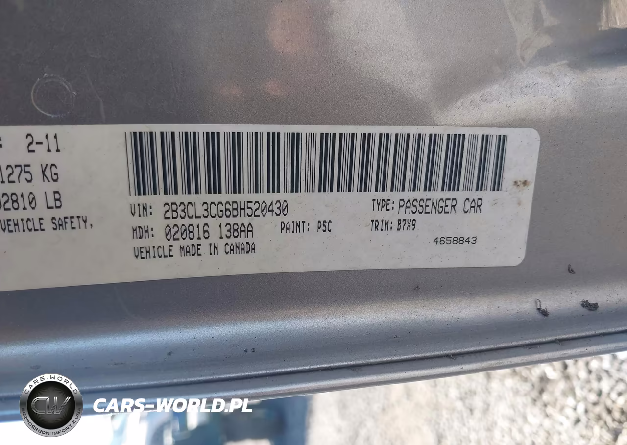 2011 Dodge Charger VIN:2B3CL3CG6BH520430 - 9