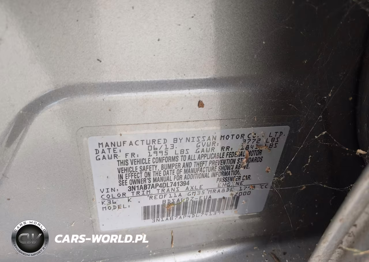 2013 Nissan Sentra Sv VIN:3N1AB7AP4DL741394 - 9