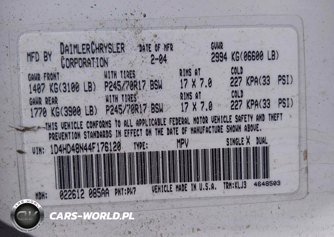 2004 Dodge Durango Slt VIN:1D4HD48N44F176120 - 9