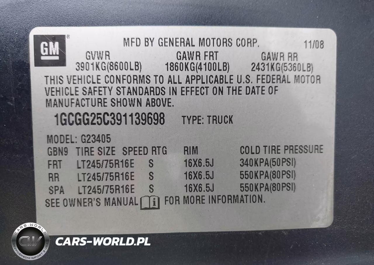 2009 Chevrolet Express 2500 Work Van VIN:1GCGG25C391139698 - 4