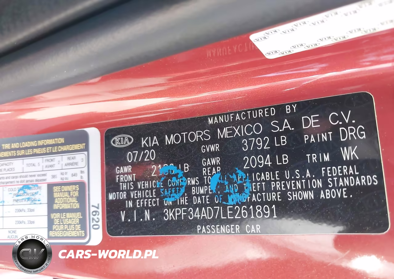 2020 Kia Forte Gt-Line VIN:3KPF34AD7LE261891 - 9