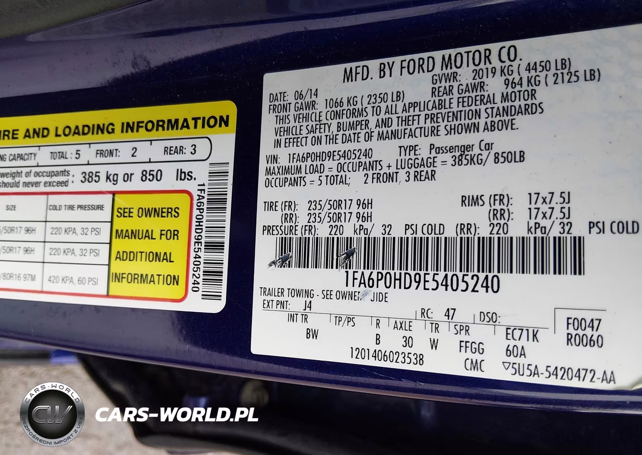 2014 Ford Fusion Se VIN:1FA6P0HD9E5405240 - 9
