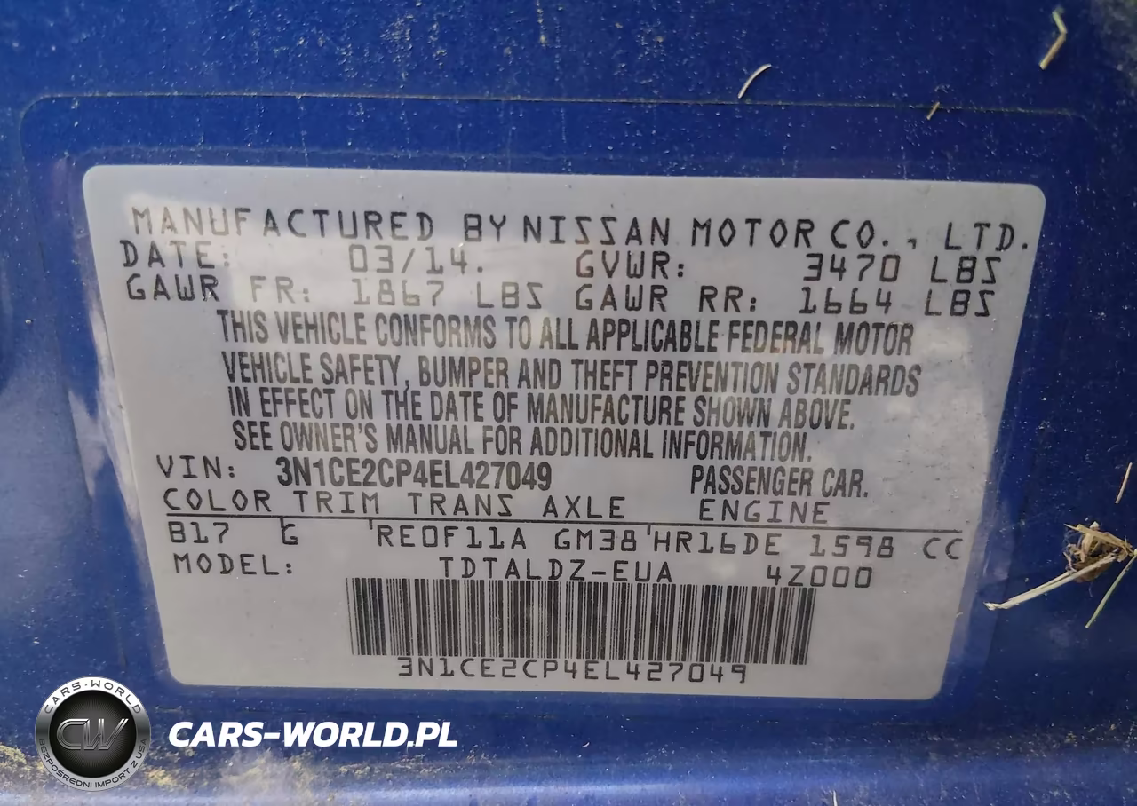 2014 Nissan Versa Note Sv VIN:3N1CE2CP4EL427049 - 9