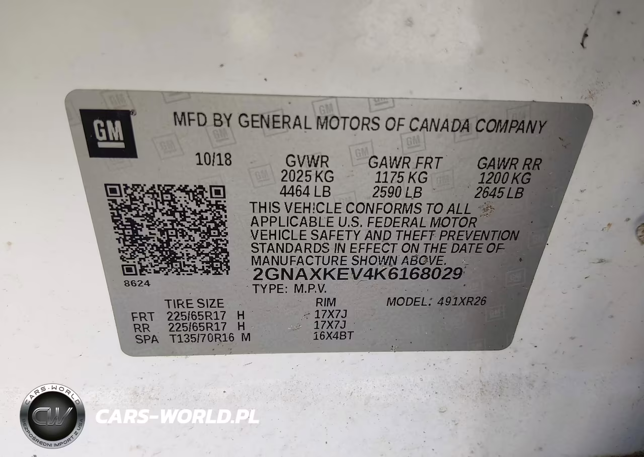 2019 Chevrolet Equinox Lt VIN:2GNAXKEV4K6168029 - 9