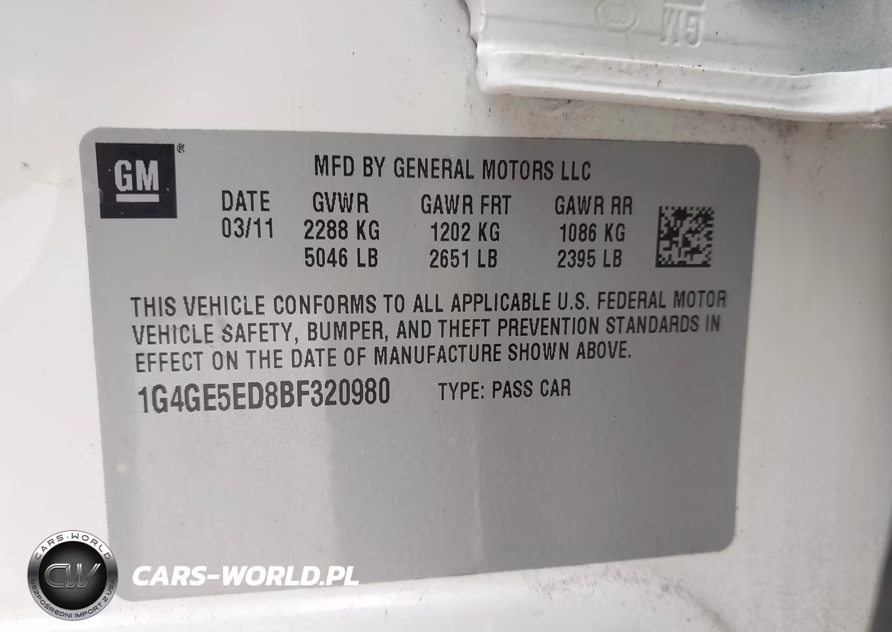 2011 Buick Lacrosse Cxs VIN:1G4GE5ED8BF320980 - 9