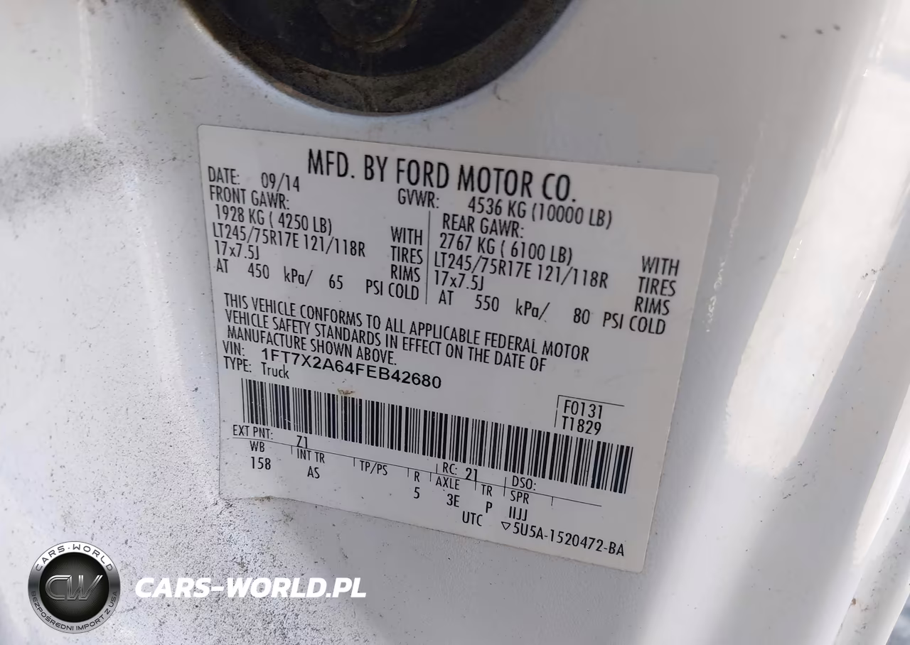 2015 Ford F-250 Xl VIN:1FT7X2A64FEB42680 - 9