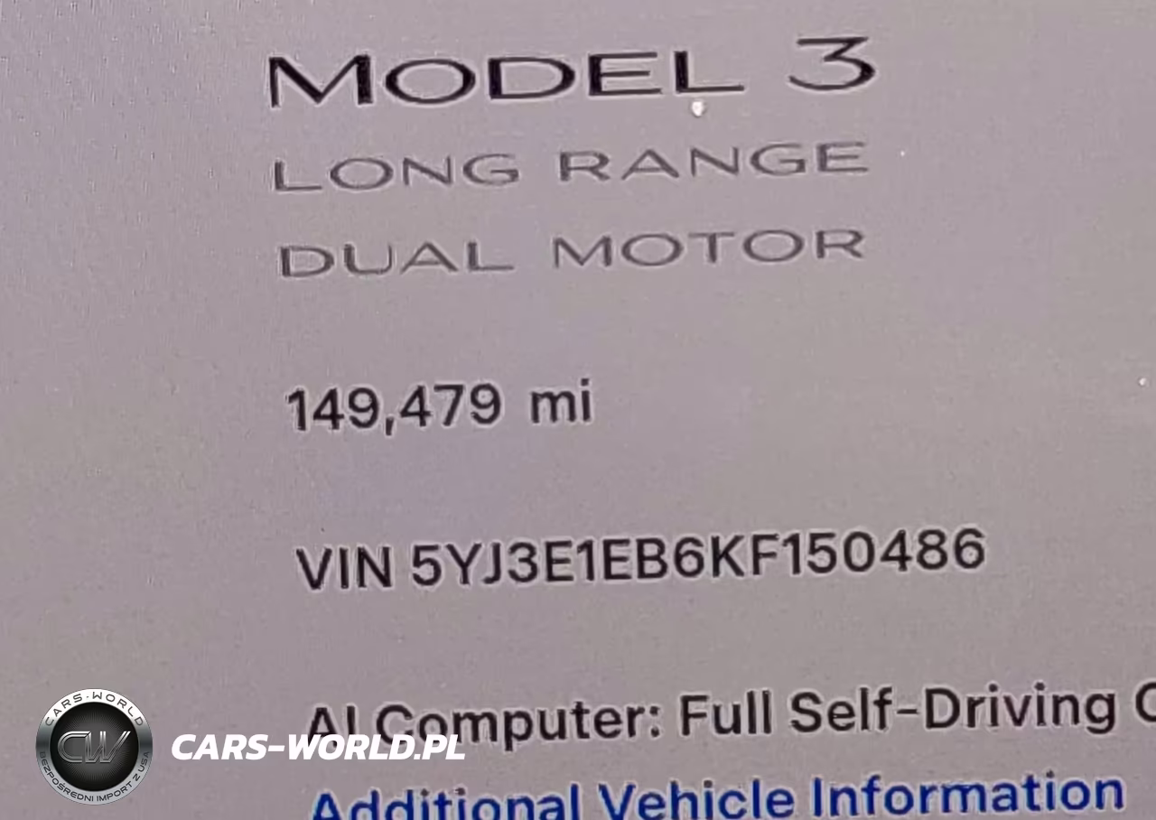 2019 Tesla Model 3 VIN:5YJ3E1EB6KF150486 - 15