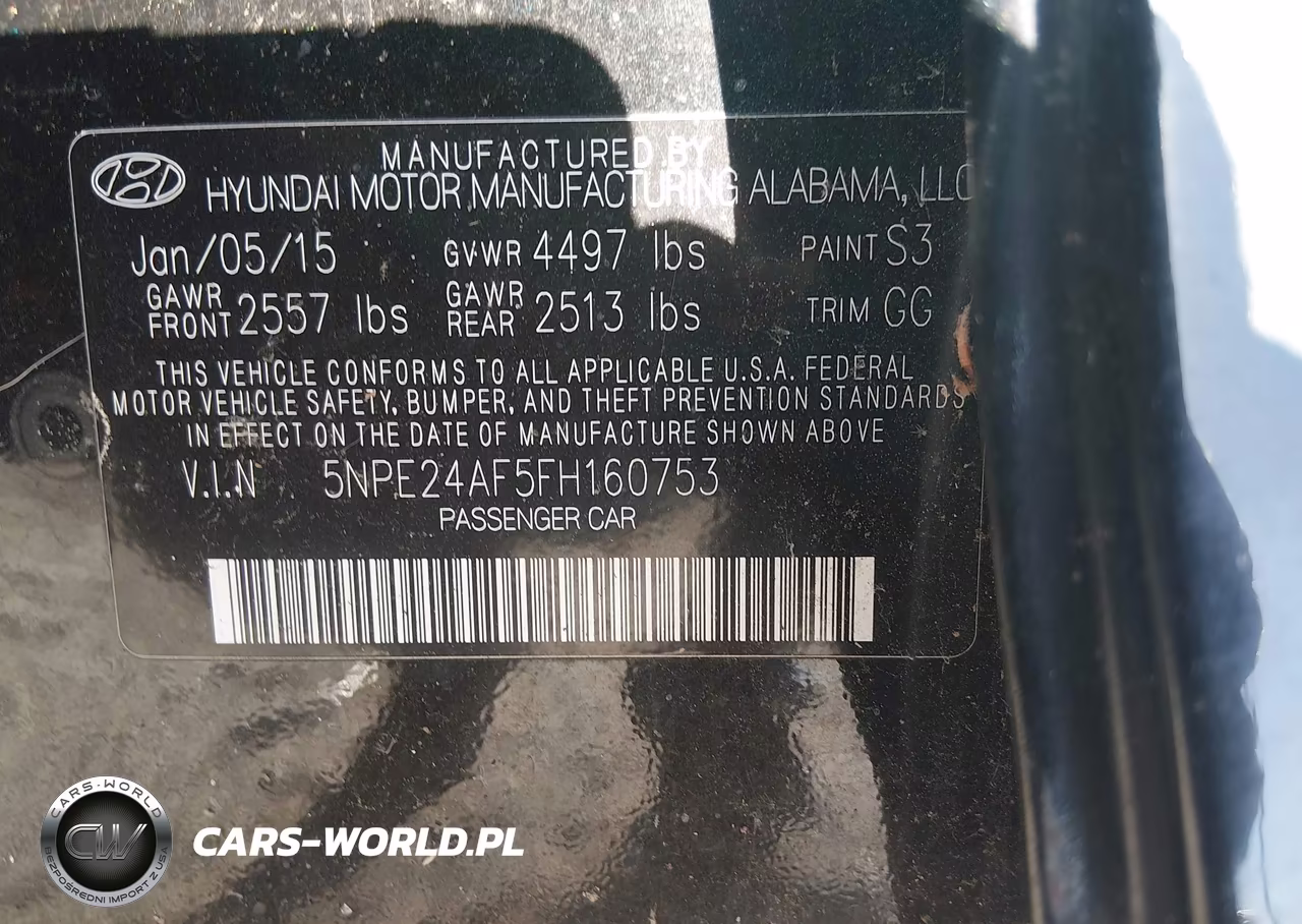 2015 Hyundai Sonata Se VIN:5NPE24AF5FH160753 - 9