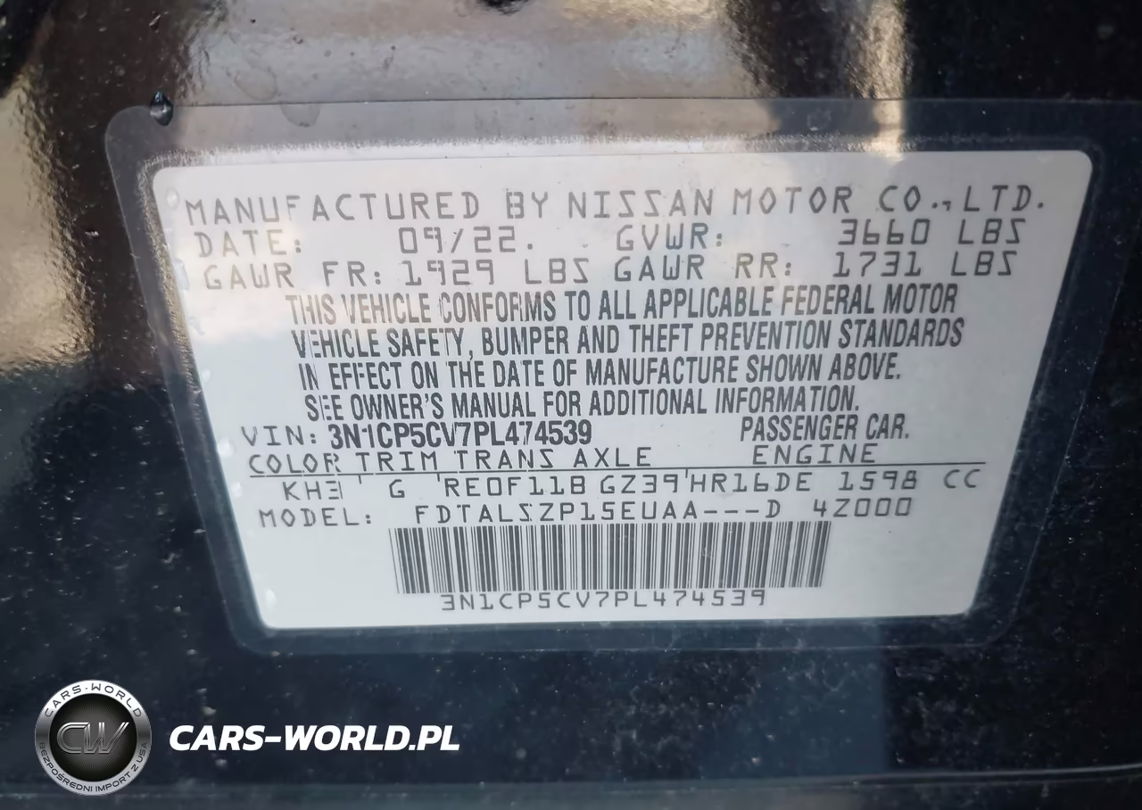 2023 Nissan Kicks Sv VIN:3N1CP5CV7PL474539 - 9