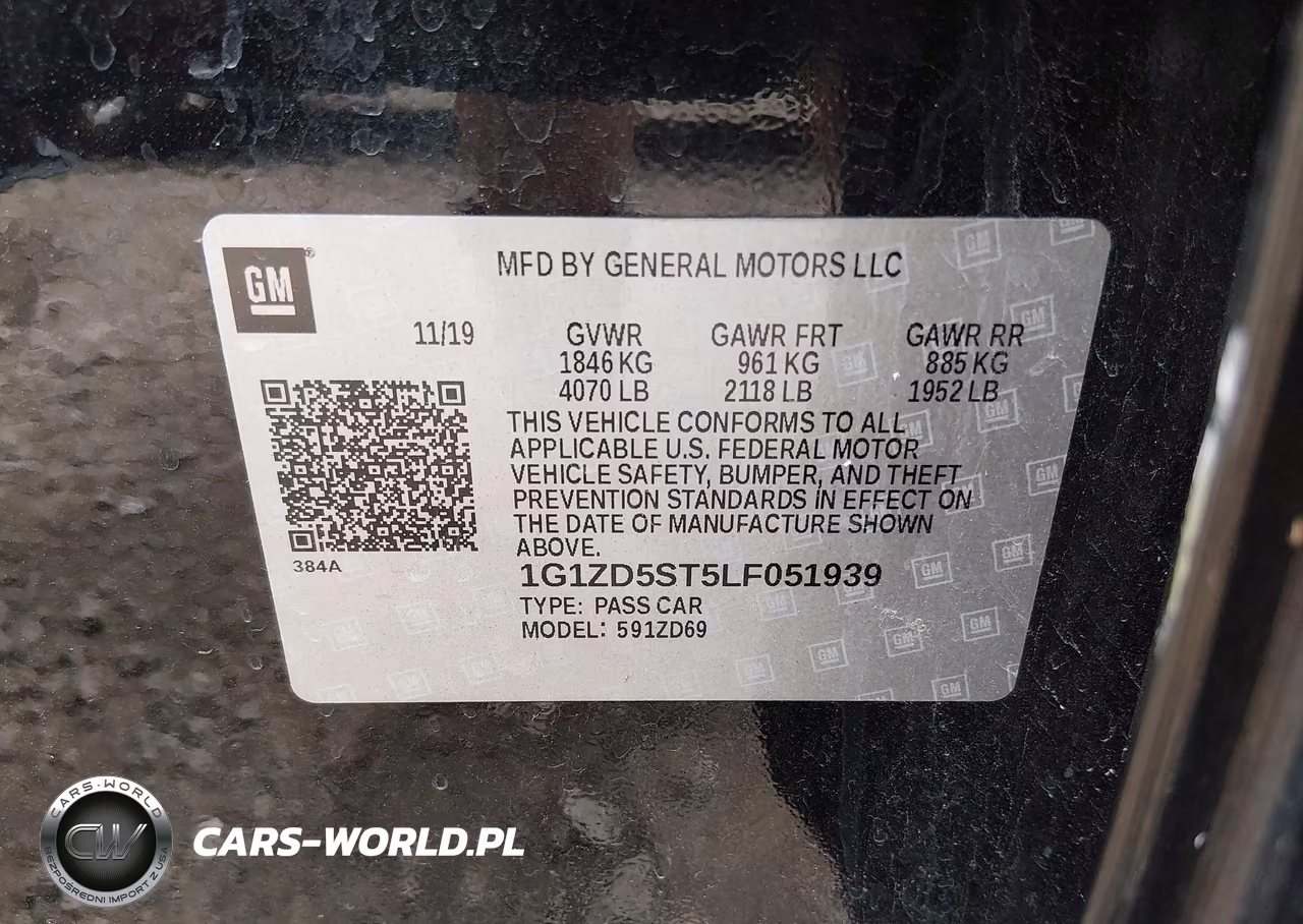 2020 Chevrolet Malibu Fwd Lt VIN:1G1ZD5ST5LF051939 - 9