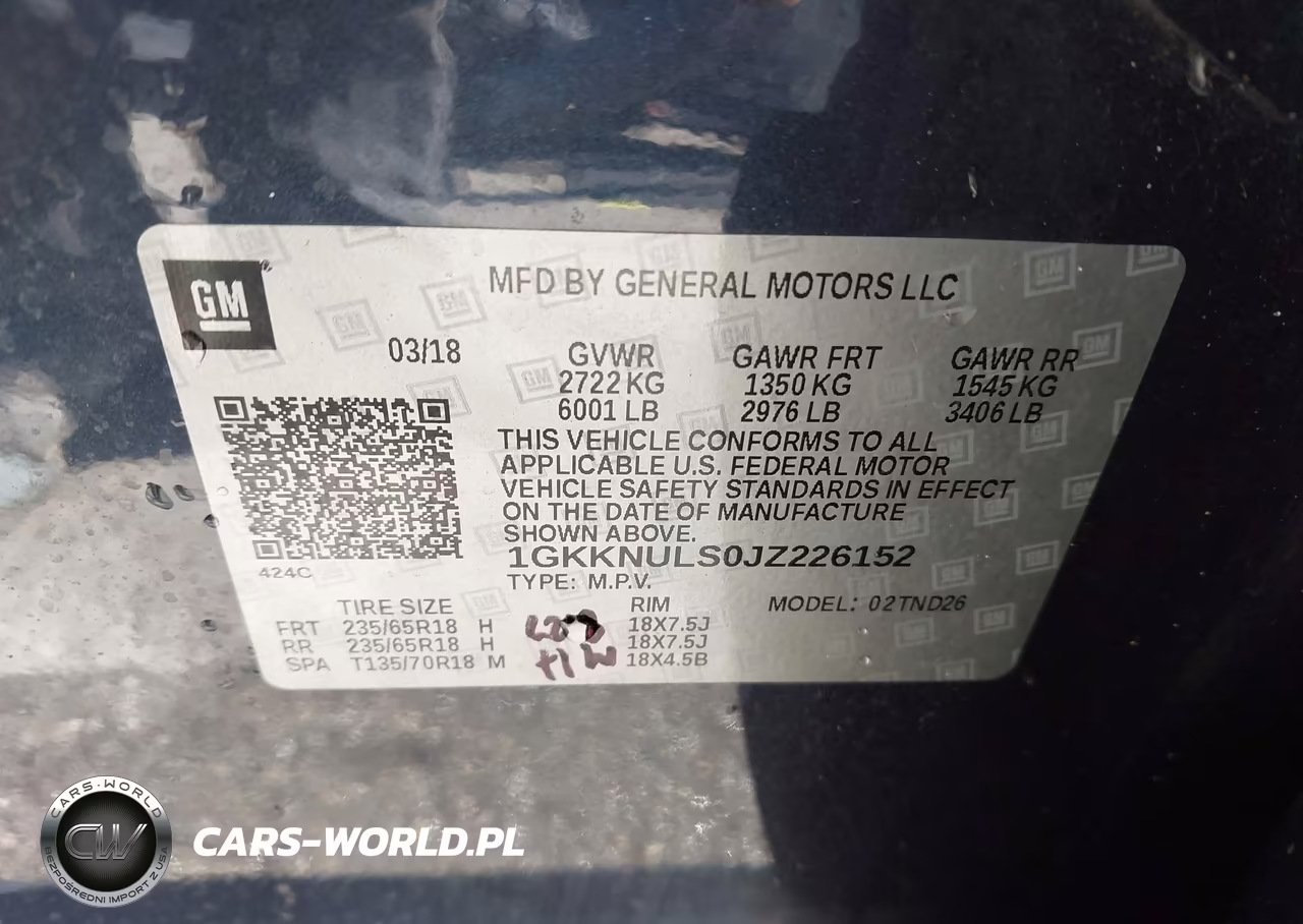 2018 GMC Acadia Slt-1 VIN:1GKKNULS0JZ226152 - 9