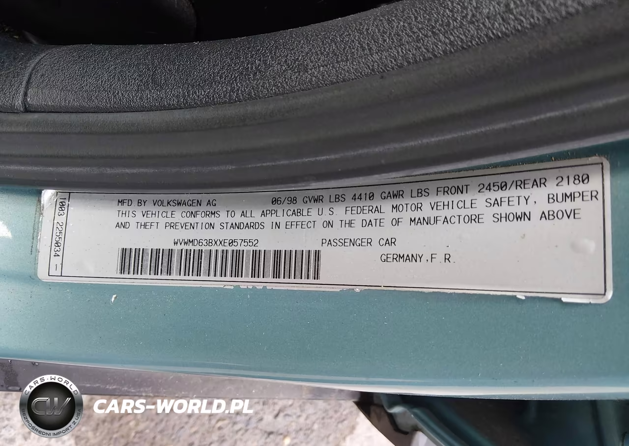 1999 Vw Passat VIN:WVWMD63BXXE057552 - 9
