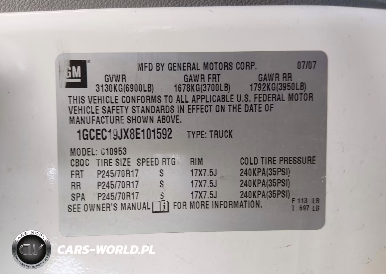 2008 Chevrolet Silverado 1500 Work Truck VIN:1GCEC19JX8E101592 - 9
