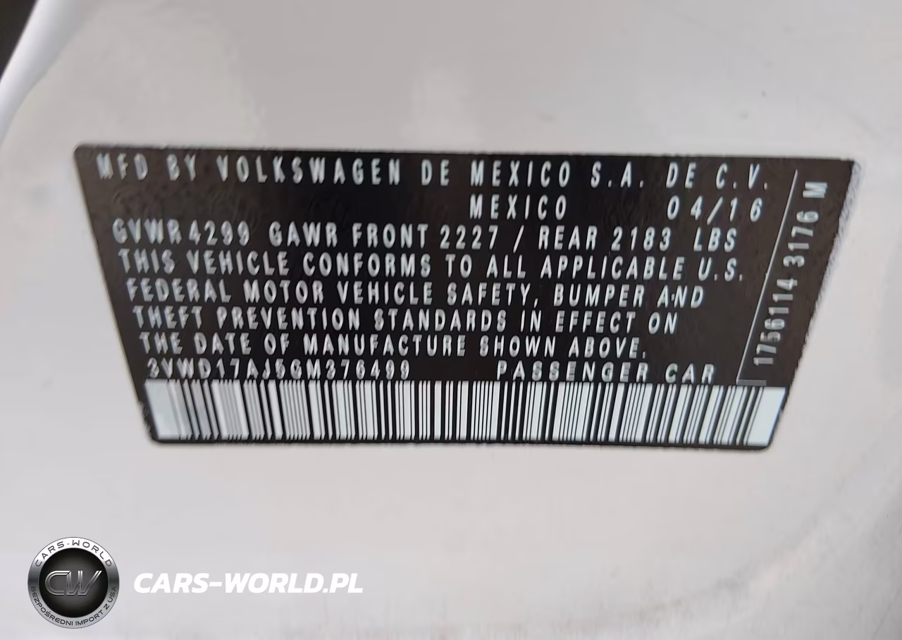 2016 Volkswagen Jetta 1.8T Sport VIN:3VWD17AJ5GM376499 - 9