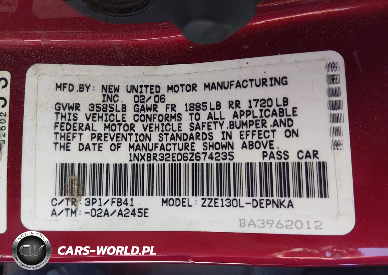 2006 Toyota Corolla Le VIN:1NXBR32E06Z674235 - 9