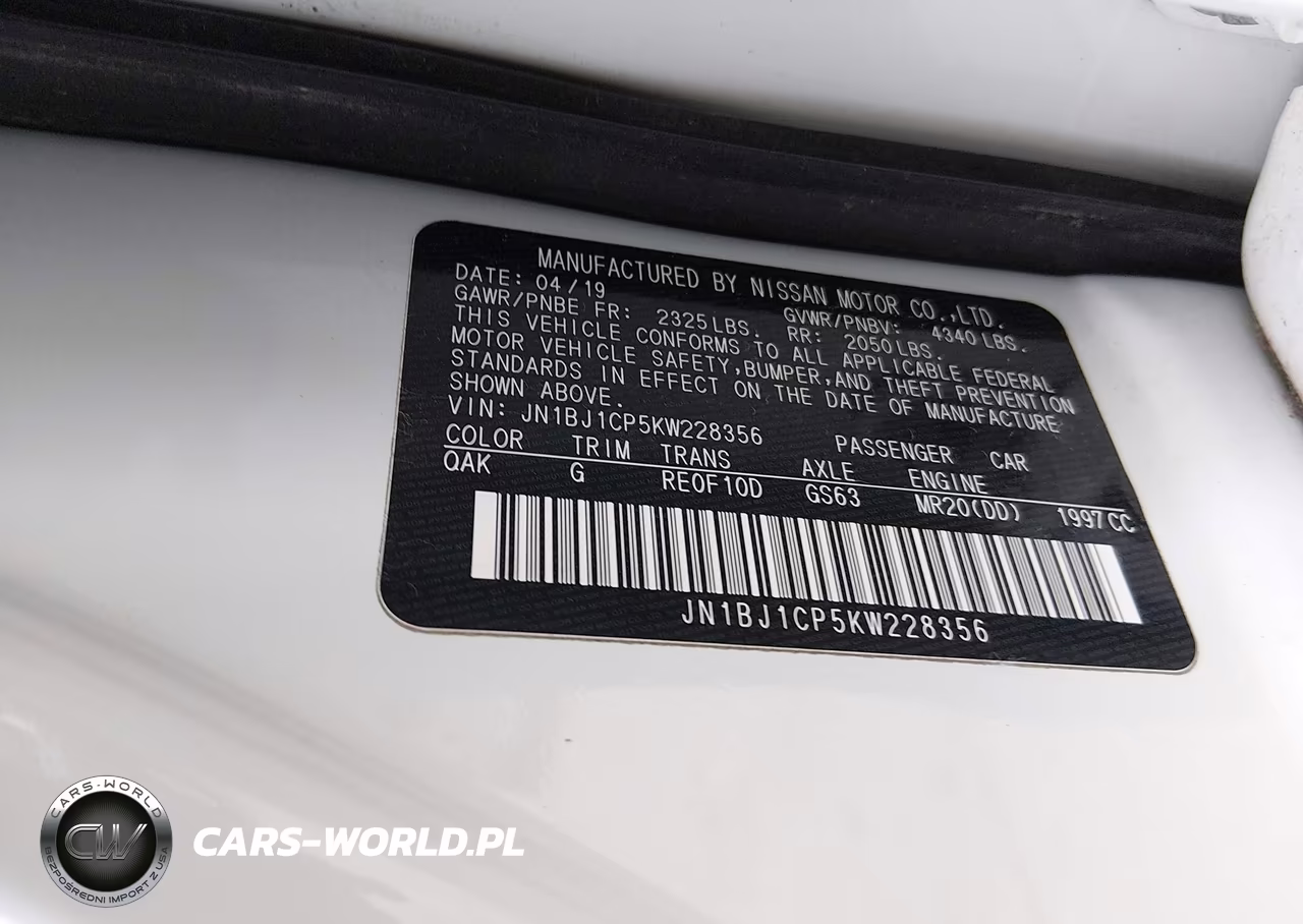 2019 Nissan Rogue Sport S VIN:JN1BJ1CP5KW228356 - 9