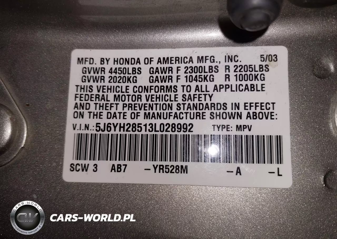 2003 Honda Element Ex VIN:5J6YH28513L028992 - 9