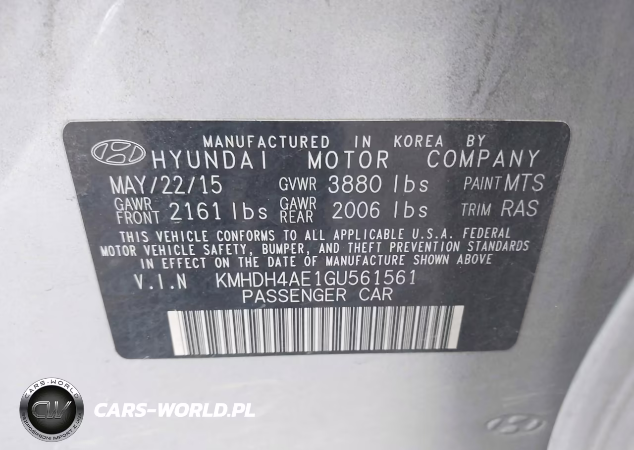 2016 Hyundai Elantra Se VIN:KMHDH4AE1GU561561 - 9