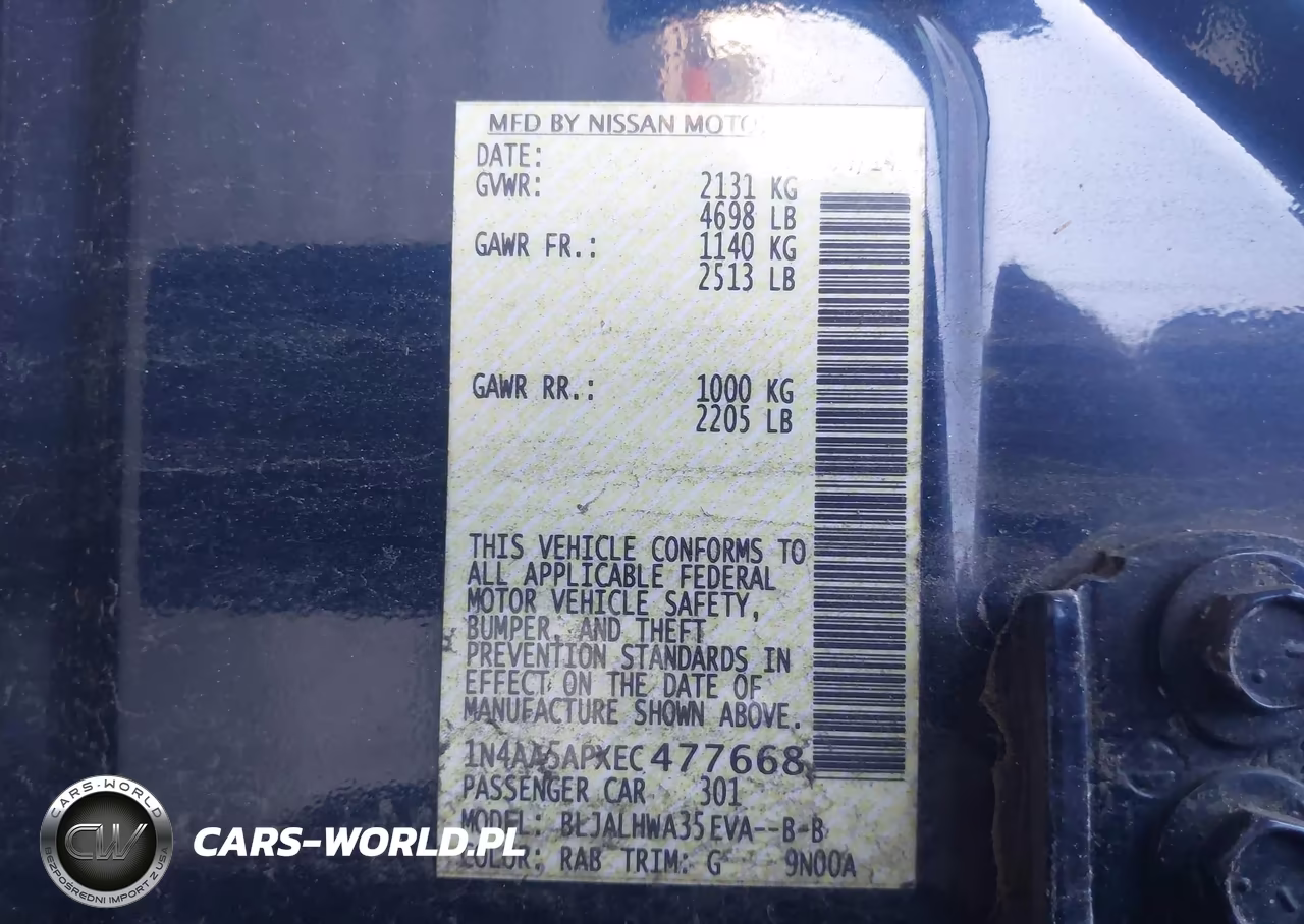 2014 Nissan Maxima 3.5 Sv VIN:1N4AA5APXEC477668 - 9