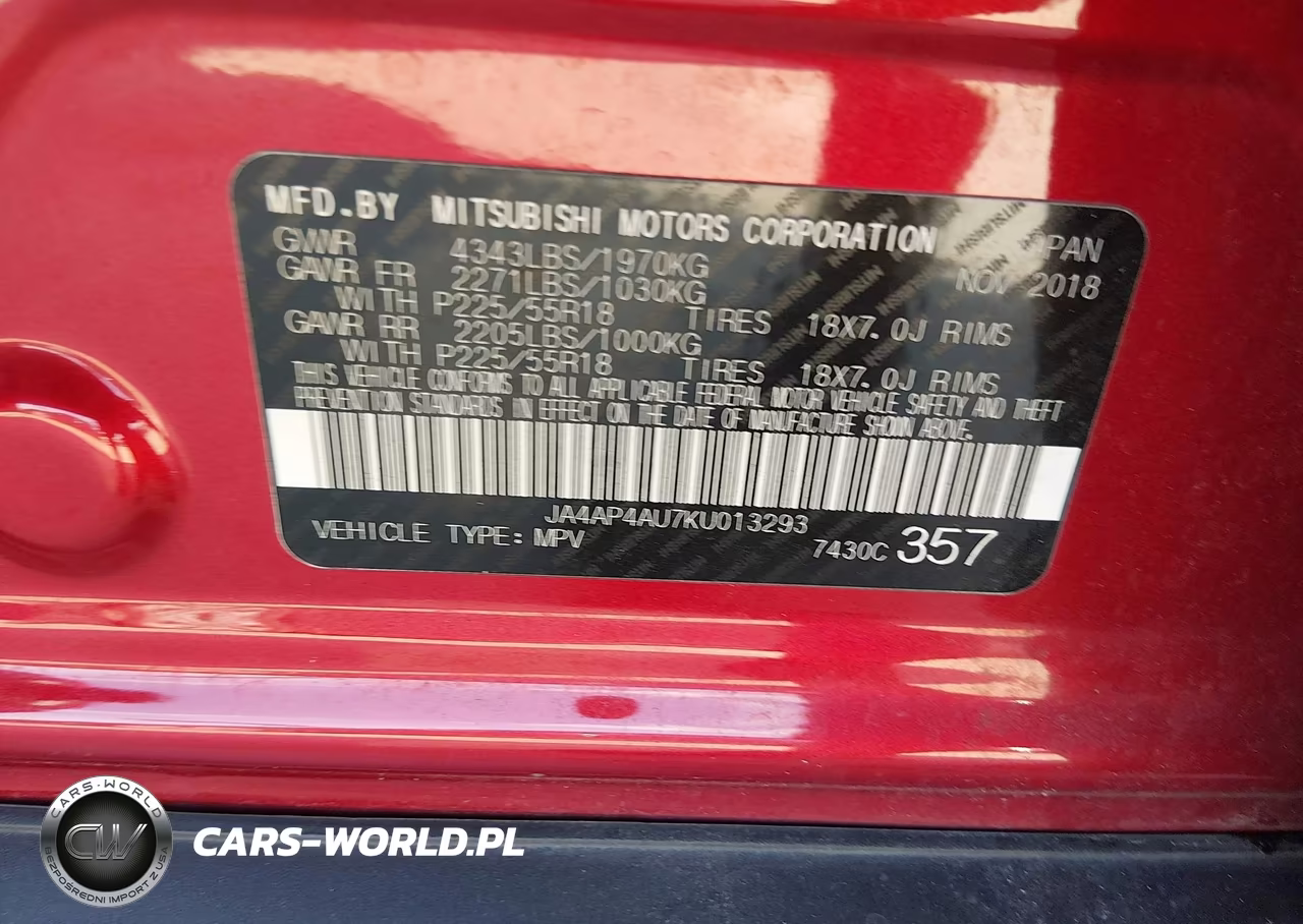 2019 Mitsubishi Outlander Sport 2.0 Se VIN:JA4AP4AU7KU013293 - 9