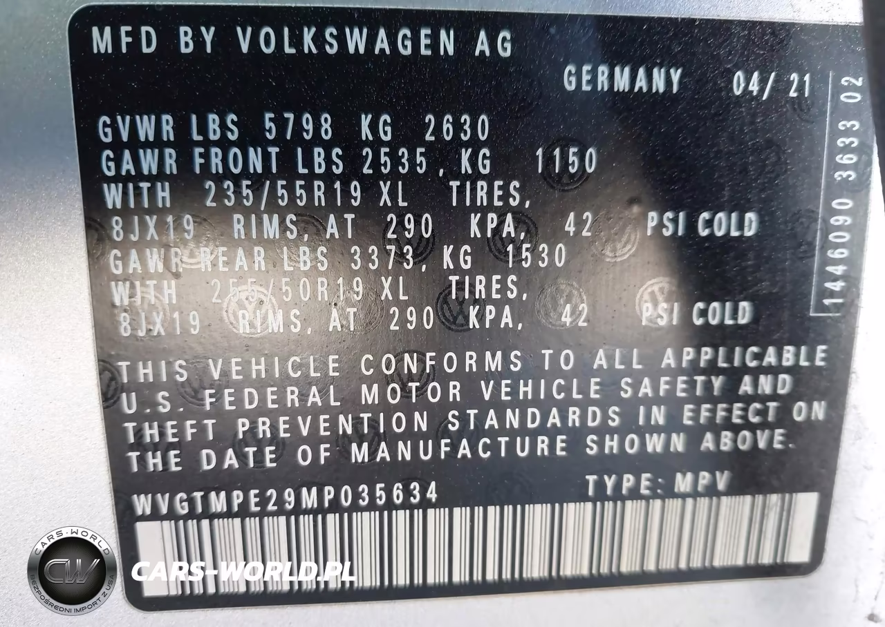 2021 Volkswagen Id.4 Pro S VIN:WVGTMPE29MP035634 - 9