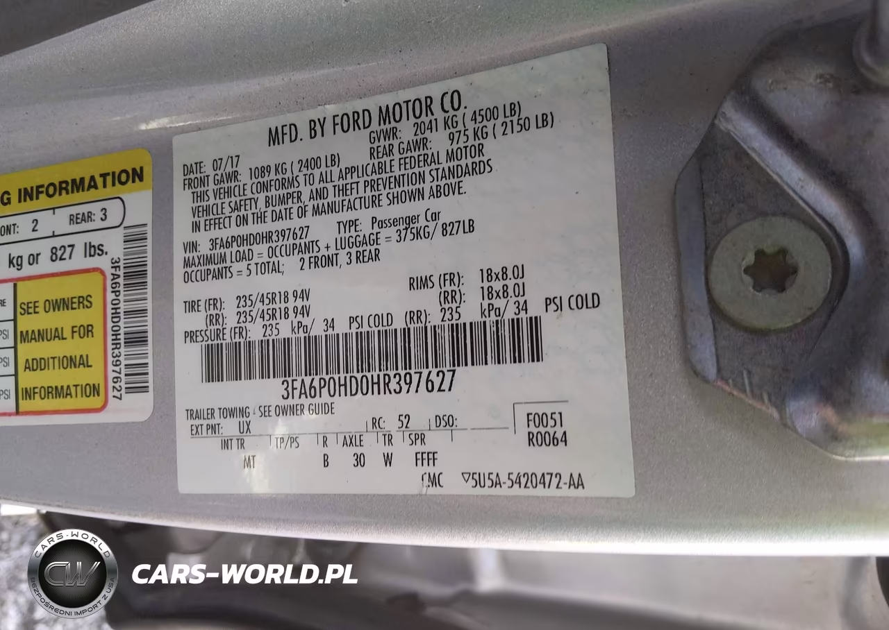 2017 Ford Fusion Se VIN:3FA6P0HD0HR397627 - 9