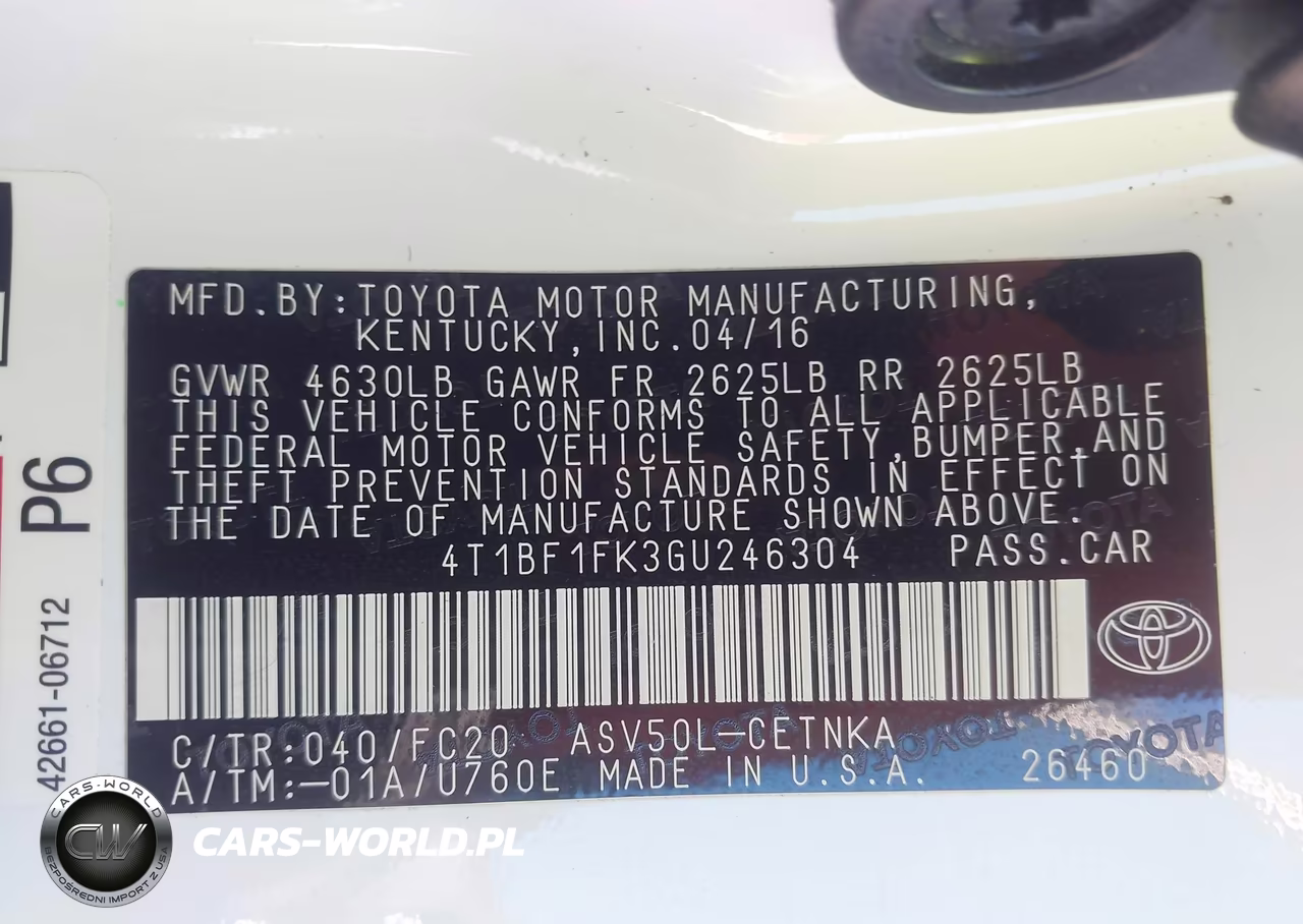 2016 Toyota Camry Le VIN:4T1BF1FK3GU246304 - 9